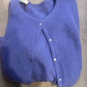 Sezane Gaspard Lavender Cardigan Sweater